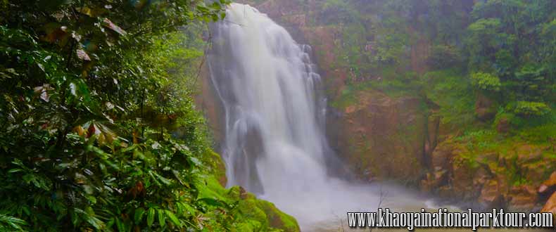 Haew Narok Water Fall Largest Beautiful Fall in Forest Jungle , Khao Yai Elephant Trekking Day Tour