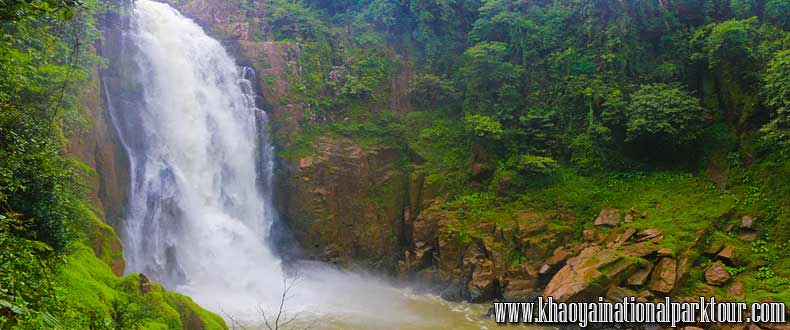 Haew Narok Waterfall in Khao Yai National Park ,Khao Yai Tour from Bangkok Thailand