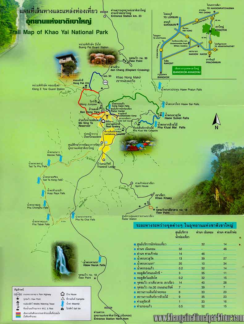 Khao Yai National Map Download (Large Khaoyai Map for Free Download)