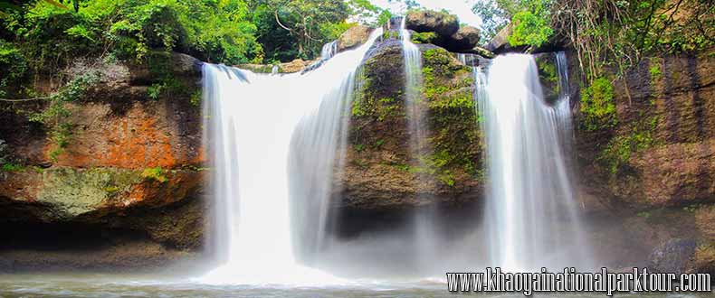 Haew Suwat Waterfall was probably the most popular waterfall in Khao Yai National Park, Thailand. Khao Yai Elephant Trekking Day Tour