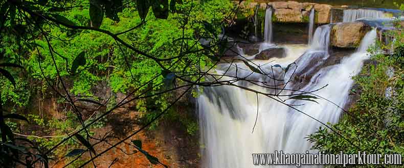 Haew suwat waterfall in Khaoyai National Park, Khoyai Trekking Tour from Bangkok